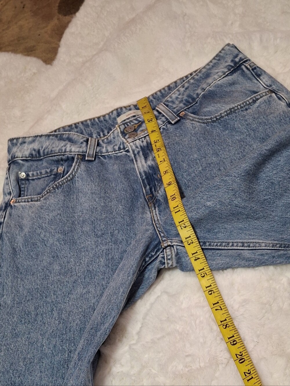 Levi's Superlow Denim Jeans Light Wash Relaxed Straight Leg Women Size 32 - Picture 12 of 16